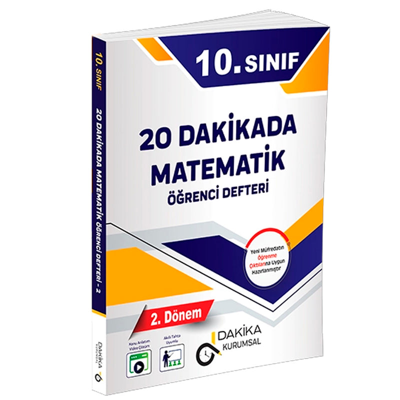Dakika Yayınları 10. Sınıf 20 Dakikada Matematik 2.Dönem Öğrenci Defteri