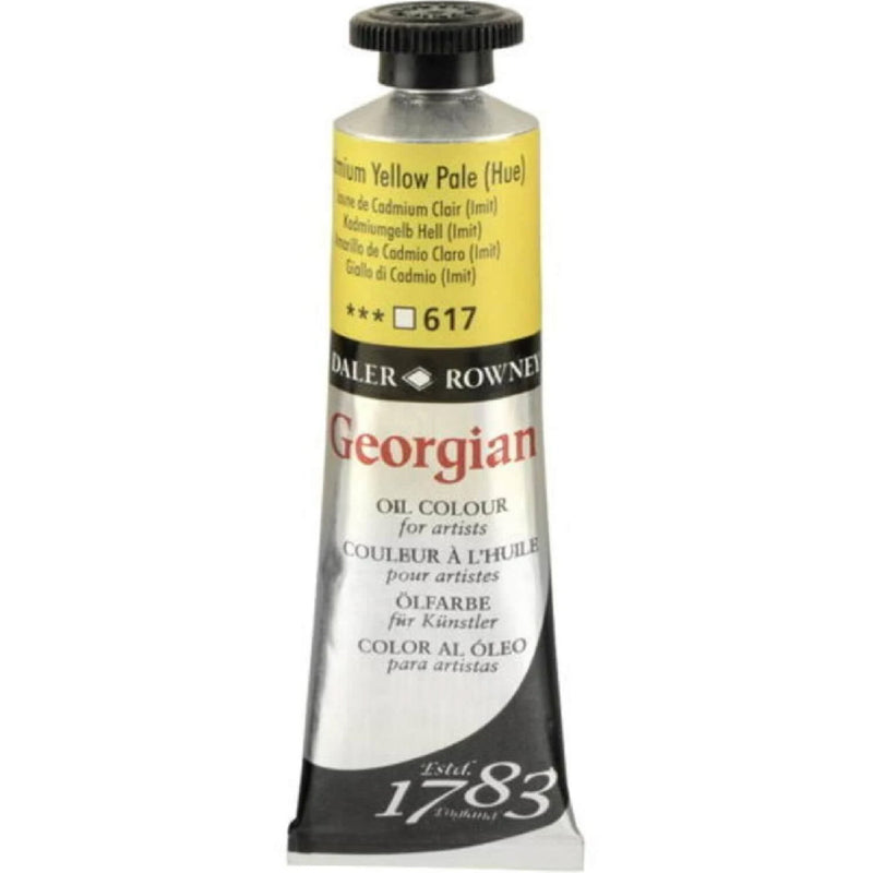 Daler Rowney Georgian Kadmiyum Sarısı Açık Ton 38 ml. Yağlı Boya - Sanatçı ve Hobi Çalışmaları için Profesyonel Tuval Boyası