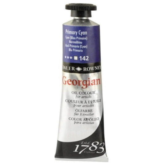 Daler Rowney Georgian Primary Cyan 38 ml. Yağlı Boya - Sanatçı ve Profesyonel Resim Boyası