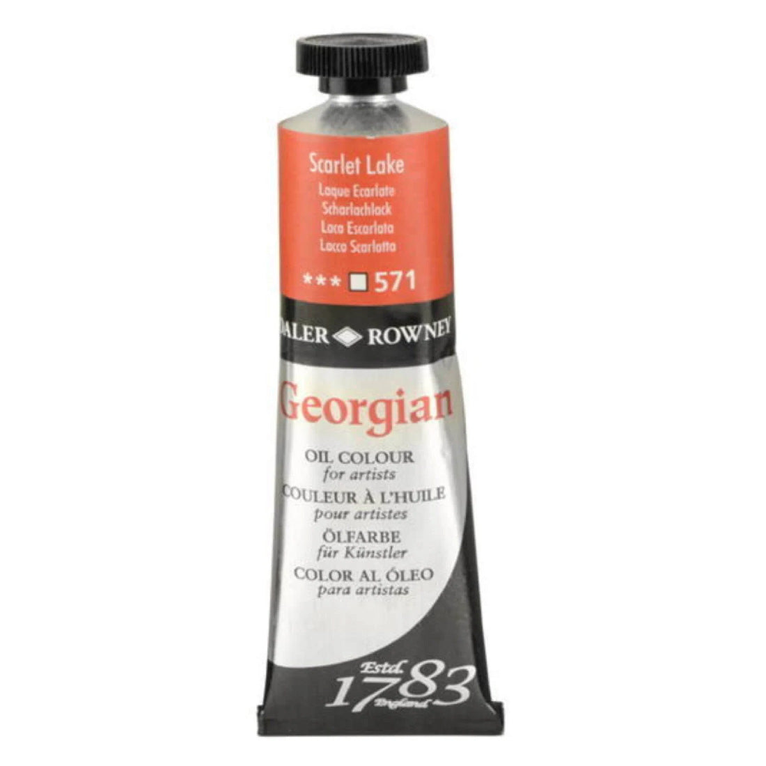 Daler Rowney Georgian Scarlet Lake 38 ml. Yağlı Boya - Sanatçı ve Profesyonel Resim Boyası