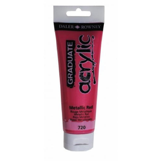 Daler Rowney Graduate Metalik Kırmızı 120 ml Akrilik Boya - Sanat, Resim ve Hobi Malzemeleri