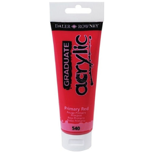 Daler Rowney Graduate Primary Red 120 ml. Akrilik Boya - Sanatsal Resim ve Hobi Boyası