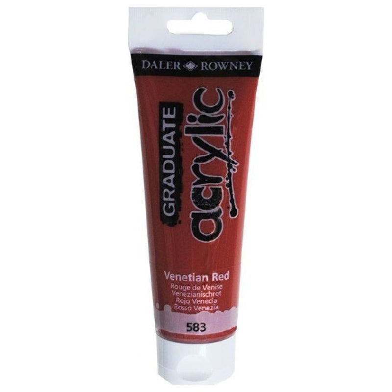 Daler Rowney Graduate Venedik Kırmızısı 120 ml. Akrilik Boya - Sanatsal Resim ve Hobi Boyası