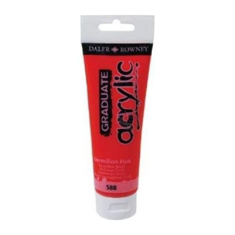 Daler Rowney Graduate Vermilion Hue 120 ml. Akrilik Boya - Sanat, Resim ve Hobi Boyası