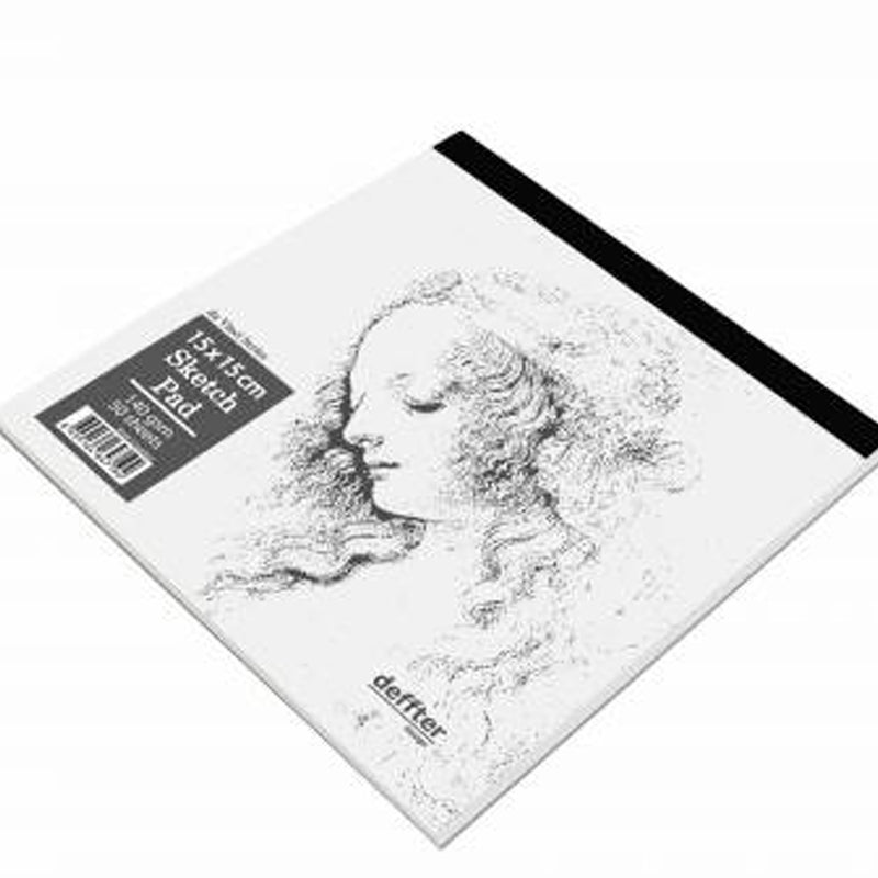 Defter Da Vinci Series 15x15 cm Beyaz 50 Sayfa Eskiz Defteri - Not Tutma, Okul ve Planlayıcı Defteri