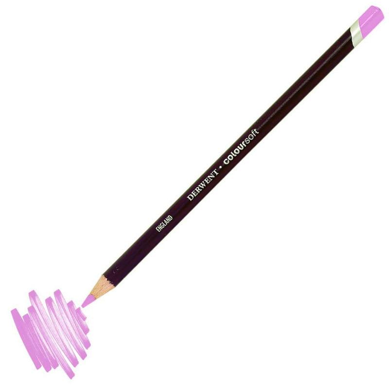 Derwent Coloursoft Yumuşak Boya Kalemi Pembe Lavanta - Sanatsal Çizim ve Profesyonel Boyama Kalemi