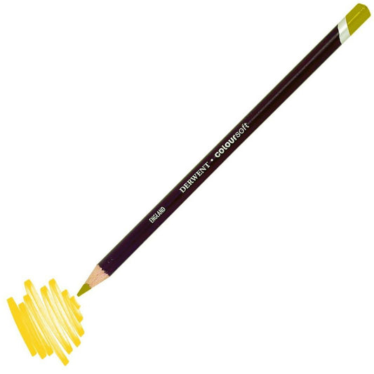Derwent Coloursoft Pencil Yumuşak Kuru Boya Kalemi Deep Cadmium - Sanatsal Çizim ve Profesyonel Kullanım İçin