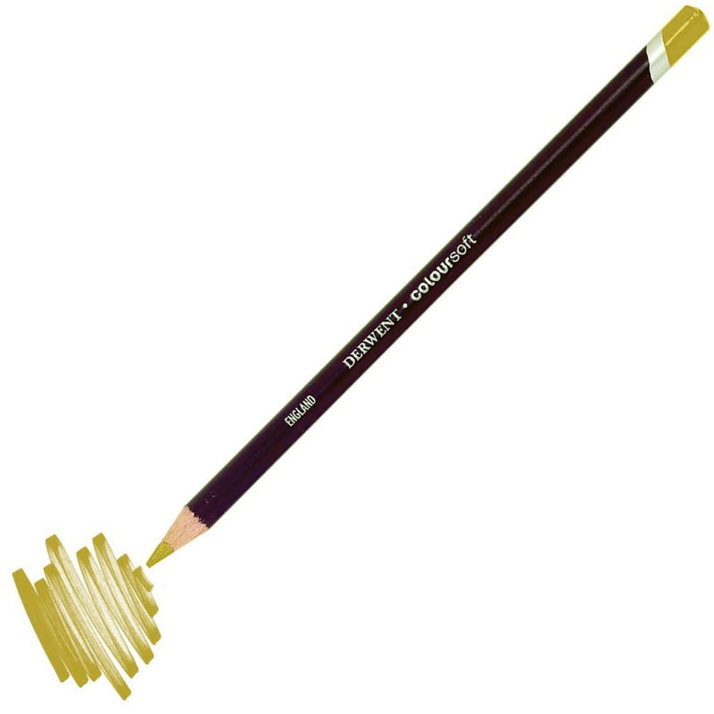 Derwent Coloursoft Pencil Yumuşak Kuru Boya Kalemi Sarı Toprak - Sanatsal Çizim ve Resim Kalemi