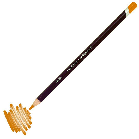 Derwent Coloursoft Pencil Yumuşak Kuru Boya Kalemi Açık Turuncu - Sanatsal Çizim ve Resim Kalemi