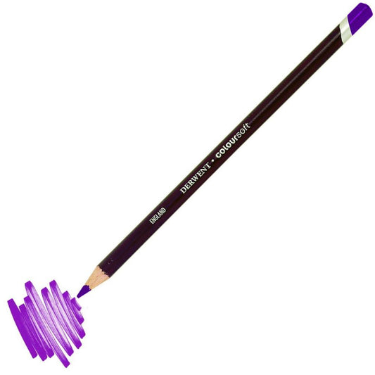 Derwent Coloursoft Yumuşak Kuru Boya Kalemi Derin Fuşya - Sanat, Çizim ve Profesyonel Resim Kalemi
