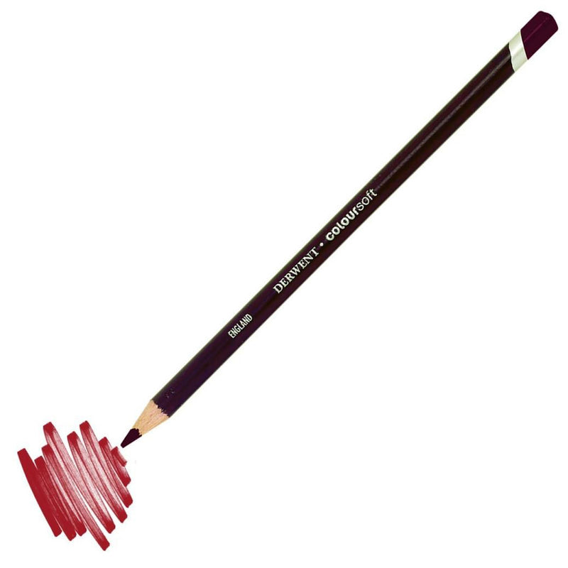 Derwent Coloursoft Pencil Yumuşak Kuru Boya Kalemi Kızılcık - Sanatsal Çizim ve Profesyonel Resim Kalemi