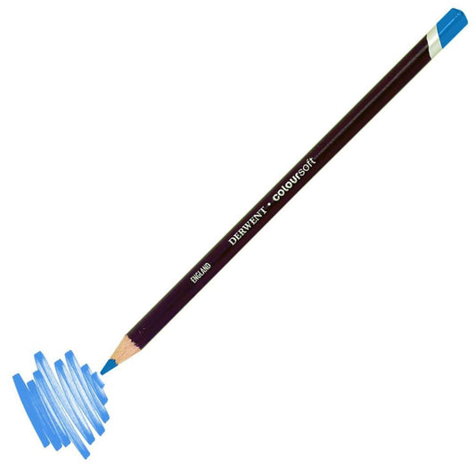 Derwent Coloursoft Yumuşak Kuru Boya Kalemi Mavi - Sanatsal Çizim ve Resim Kalemi