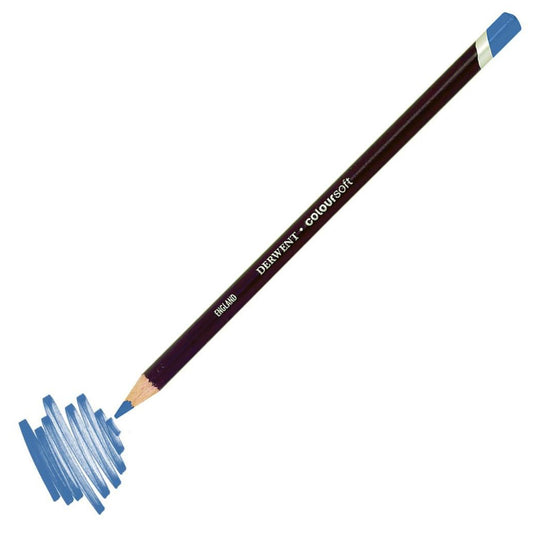 Derwent Coloursoft Pencil Yumuşak Kuru Boya Kalemi Açık Mavi - Sanatçı ve Profesyonel Çizim Kalemi