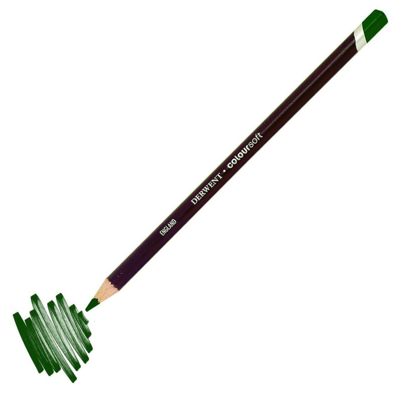 Derwent Coloursoft Pencil Yumuşak Kuru Boya Kalemi Yeşil - Sanatçı Çizim ve Resim Kalemi