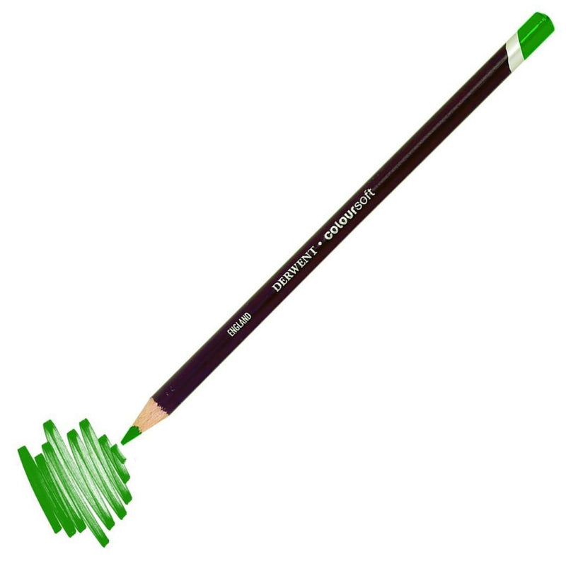 Derwent Coloursoft Yumuşak Kuru Boya Kalemi Bezelye Yeşili - Sanat, Çizim ve Hobi Kalemi