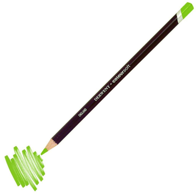 Derwent Coloursoft Pencil Yumuşak Kuru Boya Kalemi Misket Limonu Yeşili - Sanatçı ve Profesyonel Çizim Kalemi