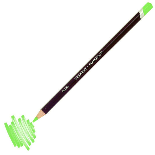 Derwent Coloursoft Pencil Açık Nane Yeşili Yumuşak Kuru Boya Kalemi - Sanatsal Çizim ve Profesyonel Boyama İçin