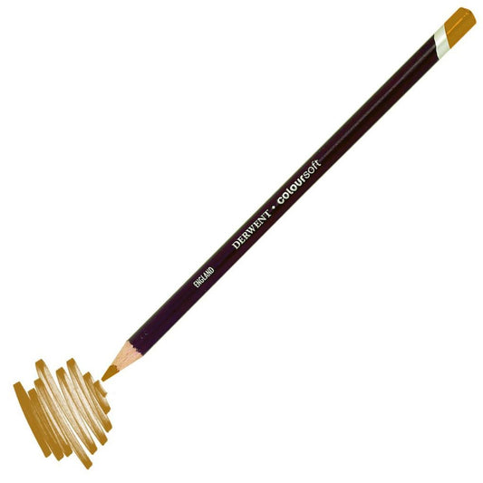 Derwent Coloursoft Pencil Yumuşak Kuru Boya Kalemi Oker - Sanat, Çizim ve Resim Kalemi