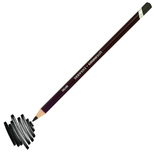 Derwent Coloursoft Yumuşak Kuru Boya Kalemi Kahverengi Siyah - Sanatsal Çizim ve Gölgeleme Kalemi