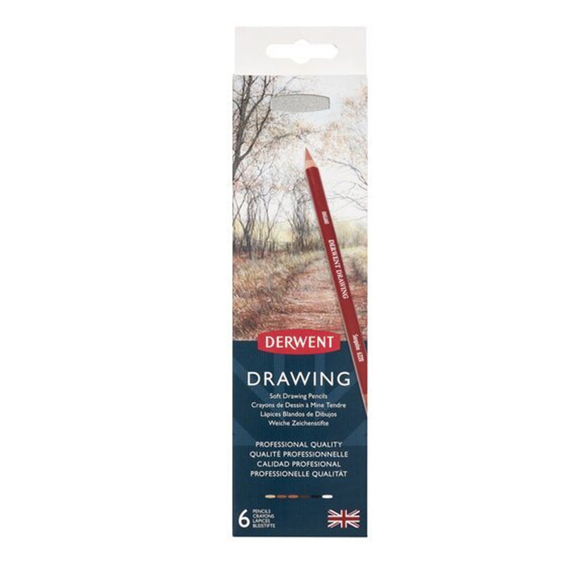 Derwent Drawing Renkli Çizim Kalem Seti 6'lı Teneke Kutu - Eskiz, Sanatçı ve Profesyonel Çizim Kalemleri