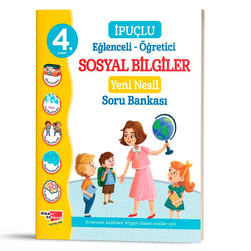 Dikkat Atölyesi Yayınları 4. Sınıf İpuçlu Sosyal Bilgiler Yeni Nesil Soru Bankası