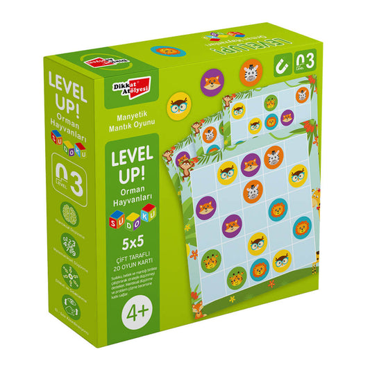 Dikkat Atölyesi Yayınları Level Up! 3 - Orman Hayvanları Sudoku