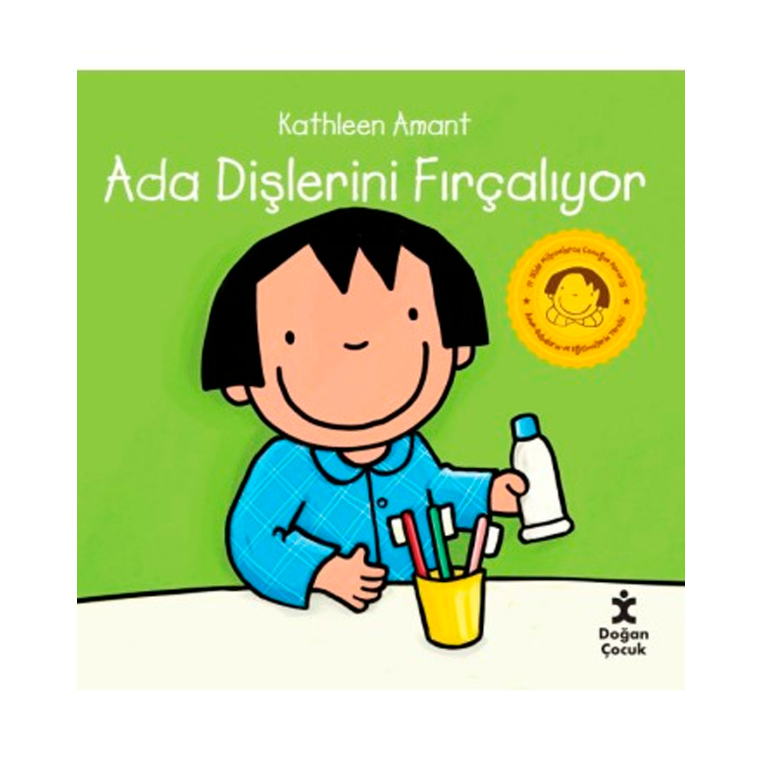 Doğan Çocuk Ada Dişlerini Fırçalıyor