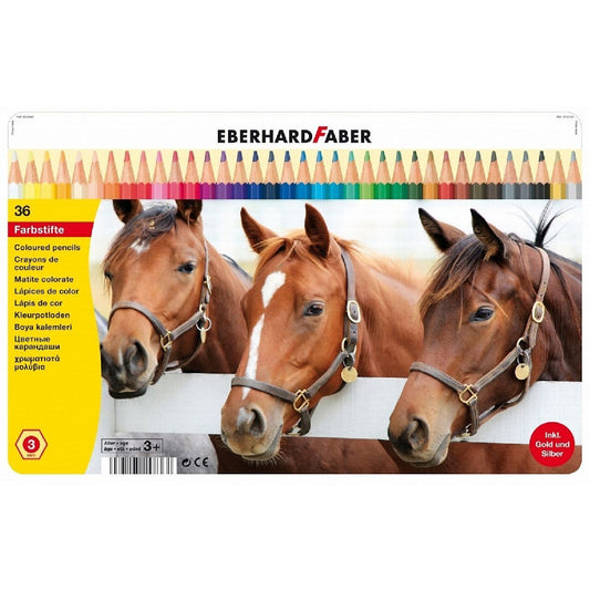 Eberhard Faber 36'lı Metal Kutu Kuru Boya Kalemi - Sanatsal Çizim ve Resim Seti