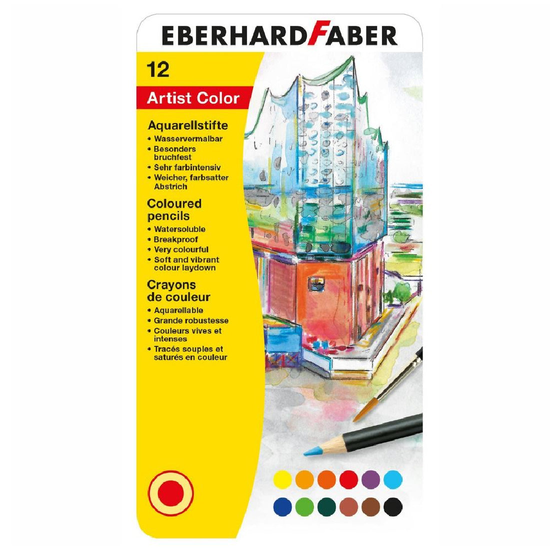 Eberhard Faber Artist Color 12'li Sulu Boya Seti - Sanatsal Resim, Çizim ve Hobi Seti