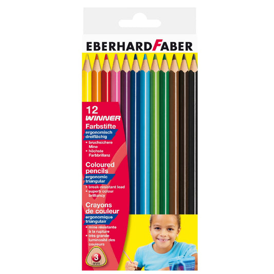 Eberhard Faber Winner 12'li Üçgen Kuru Boya Kalemi EF-511412