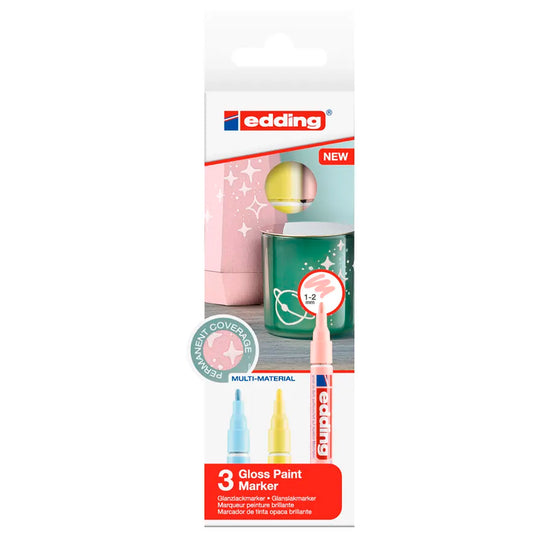 Edding 3'lü Pastel Boya Dekor Markörü - Sanatsal Hobi ve El İşi Kalemi Seti