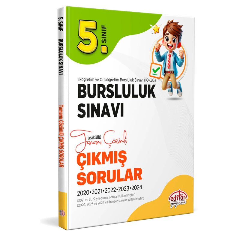 Editör Yayınları 5. Sınıf Bursluluk Sınavı Tamamı Çözümlü Çıkmış Sorular