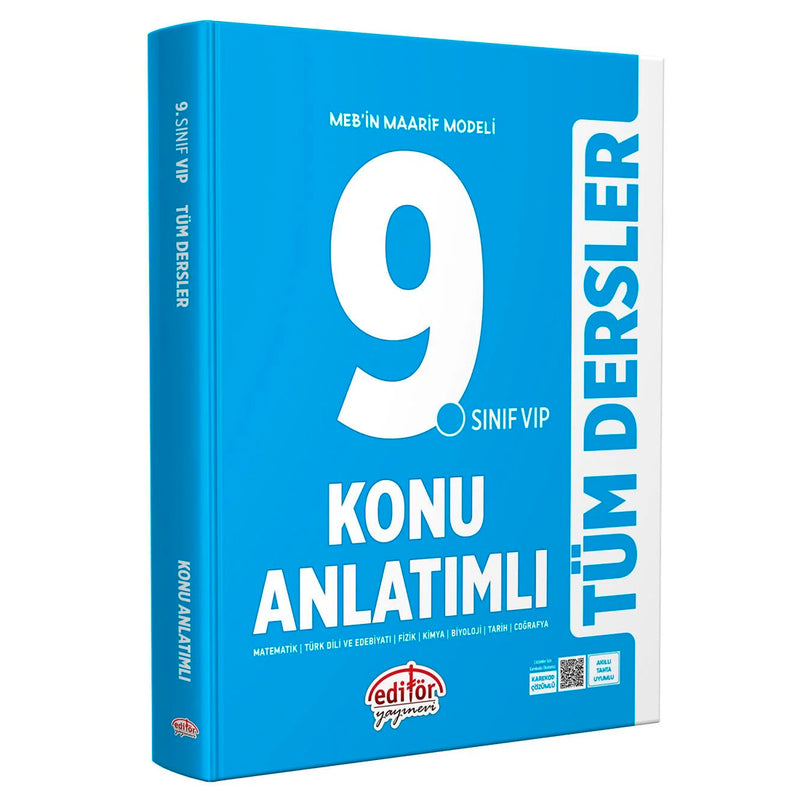 Editör Yayınları 9. Sınıf Maarif Modelli Tüm Dersler Konu Anlatımlı Mavi Kitap