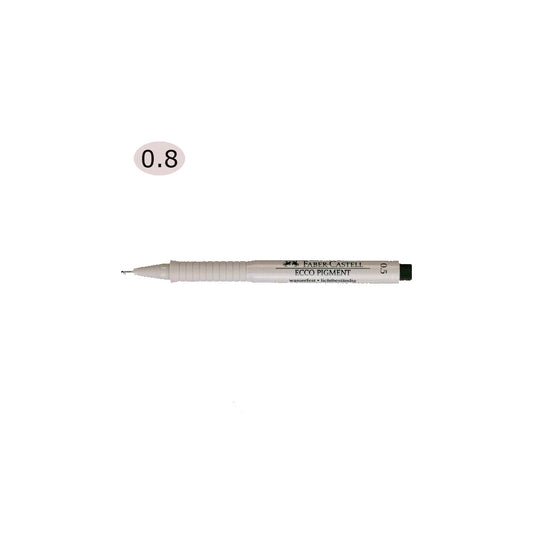 Faber-Castell 0.8 mm Siyah Ecco Pigment Teknik Çizim Kalemi - Profesyonel Çizim ve Eskiz Kalemi
