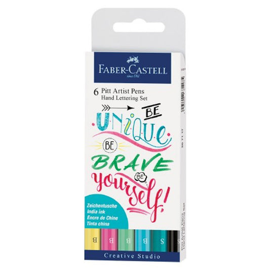 Faber Castell 6'lı Pitt Artist Pen Kaligrafi Seti Pastel Tonlar - Sanat, Çizim ve Hobi İçin İdeal