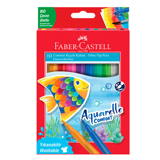 Faber-Castell Comfort Aquarelle 10 Lu Keçeli Kalem 5062000020