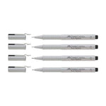 Faber Castell Ecco Pigment Kalem 4Lü Set - Profesyonel Çizim, Eskiz ve Sanat Kalemi Seti