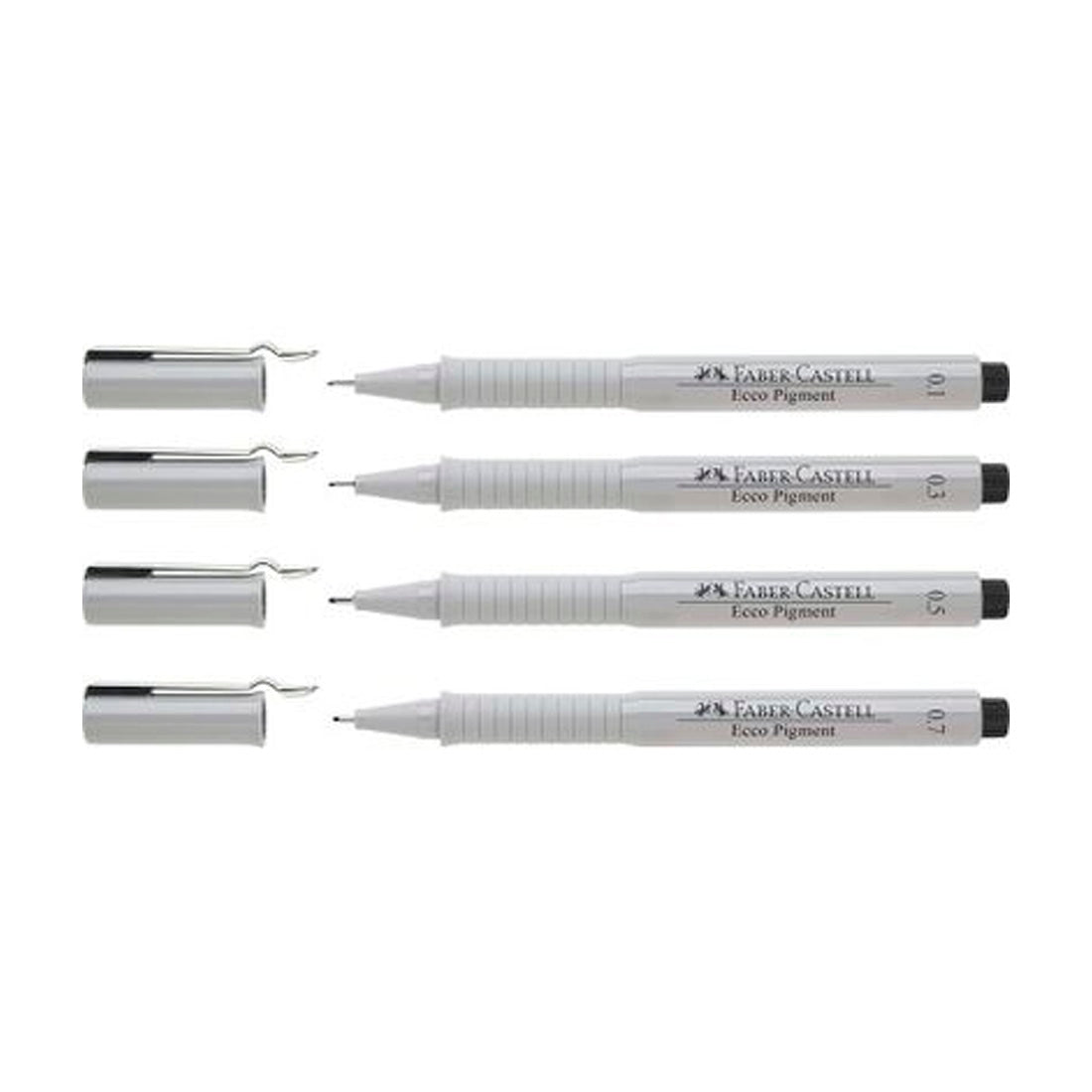 Faber Castell Ecco Pigment Kalem 4Lü Set - Profesyonel Çizim, Eskiz ve Sanat Kalemi Seti