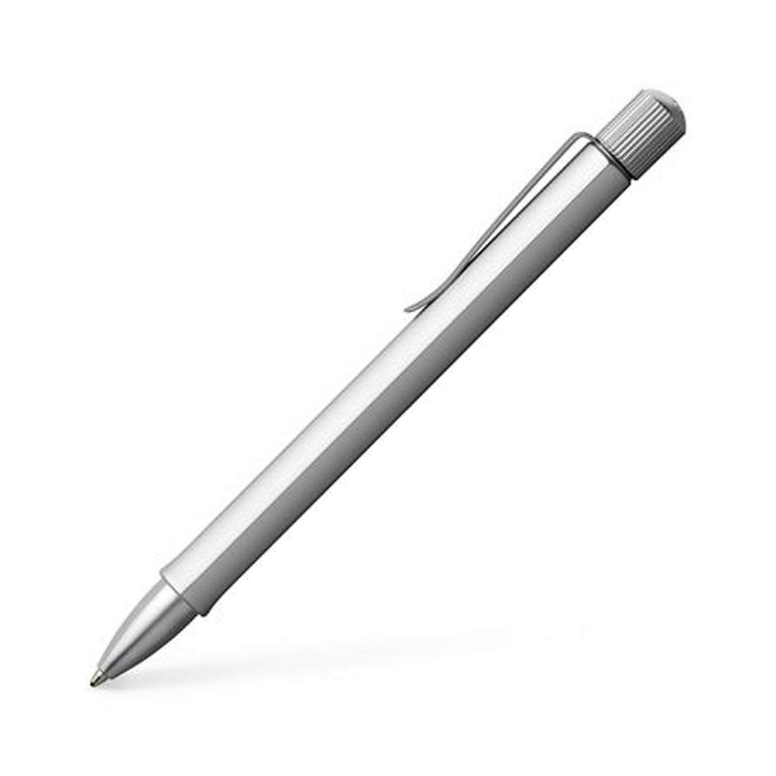 Faber-Castell HEXO Gümüş Tükenmez Kalem - Hediyelik İmza ve Ofis Kalemi