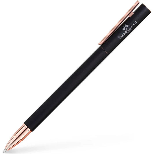 Faber-Castell Neo Slim Mat Siyah Pembe Roller Kalem - Hediyelik İmza ve Ofis Kalemi