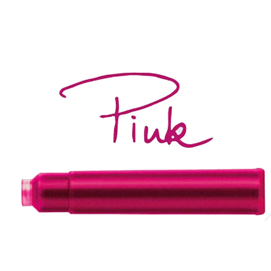 Faber-Castell Pembe 6'lı Dolma Kalem Mürekkep Kartuşu - Yedek ve Renkli Yazım İçin