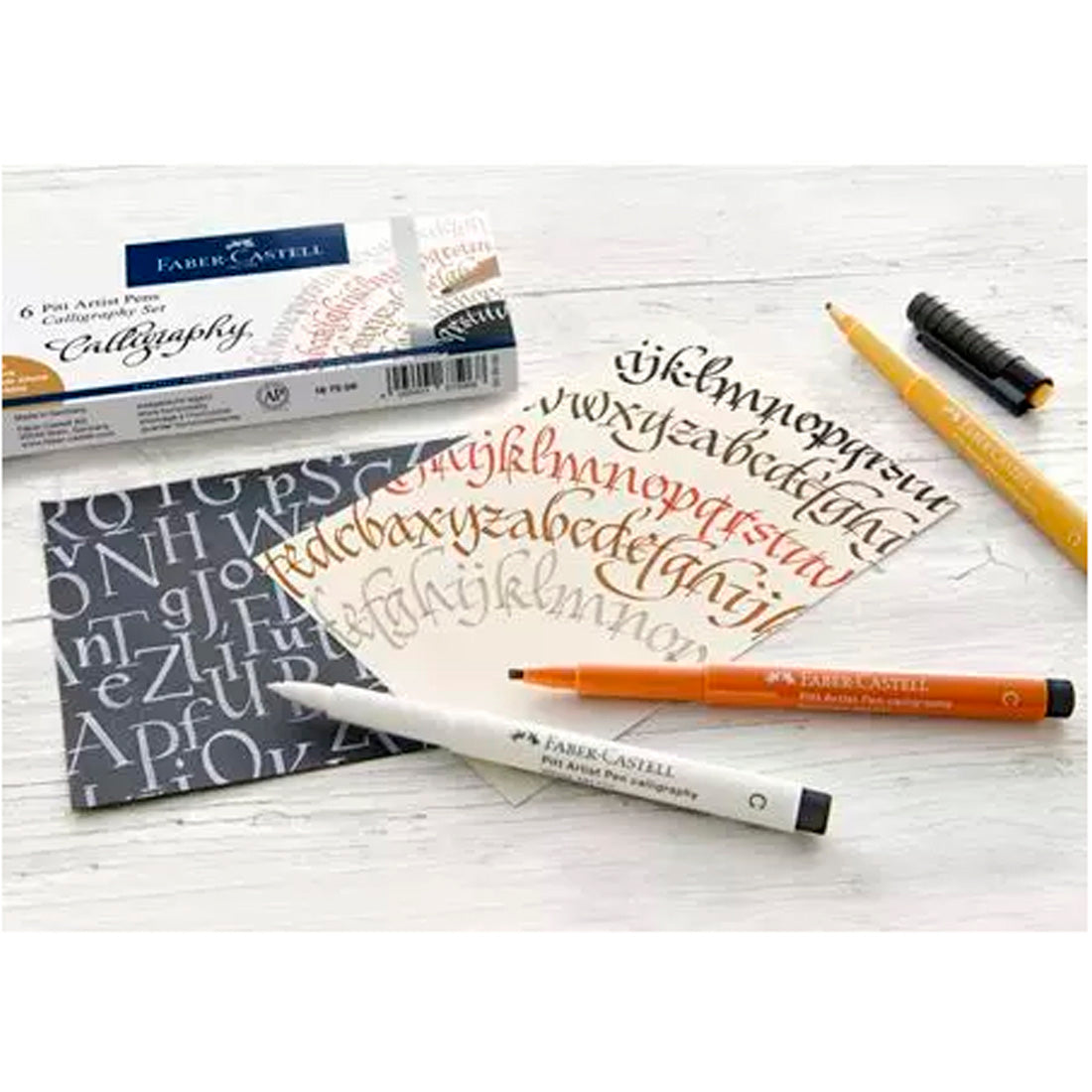 Faber-Castell Pitt 6'lı Çizim Kalemi Kaligrafi - Sanatsal Eskiz ve Hat Sanatı Kalem Seti