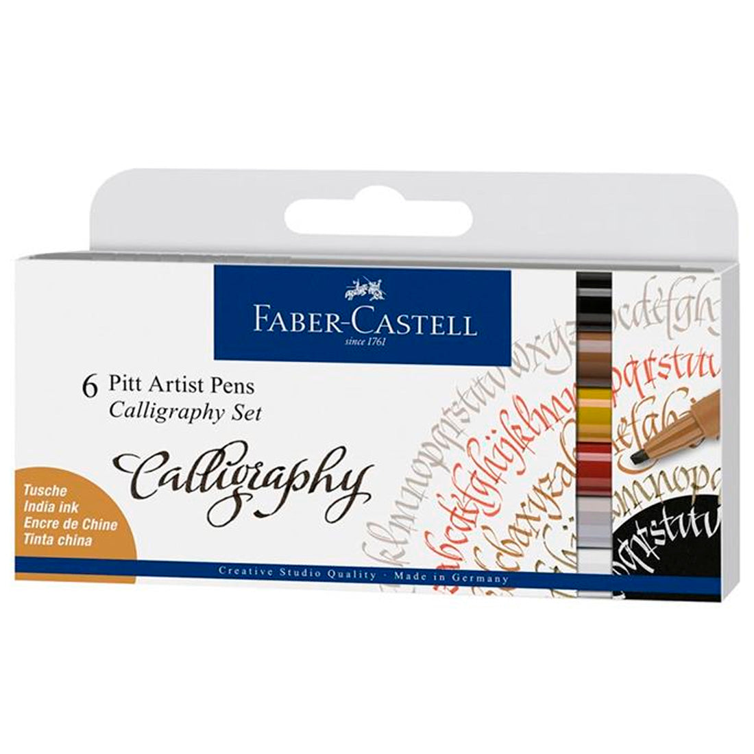 Faber-Castell Pitt 6'lı Çizim Kalemi Kaligrafi - Sanatsal Eskiz ve Hat Sanatı Kalem Seti