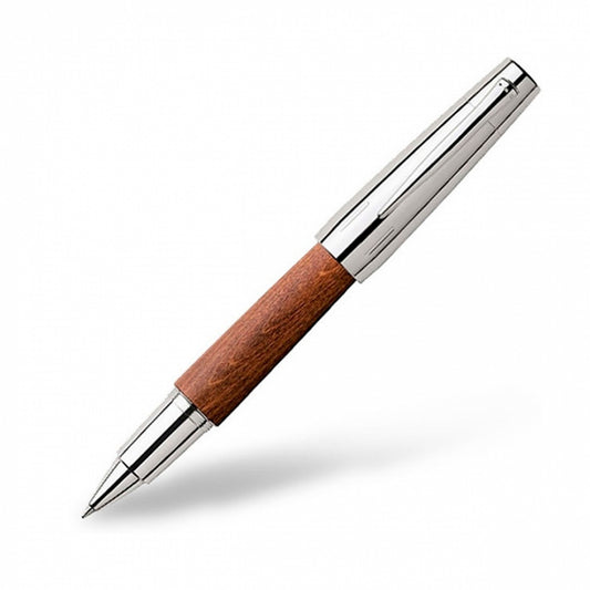 FABER E-MOTİON PERWOOD/KROM ROLLER KALEM - Hediyelik İmza ve Yumuşak Yazım Kalemi