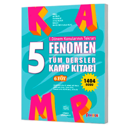 Fenomen Yayınları 5. Sınıf 1. Dönem Tüm Dersler Kamp Kitabı (6 Föy)