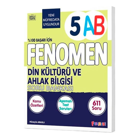 Fenomen Okul Yayınları 5. Sınıf Din Kültürü Ve Ahlak Bilgisi (A-B) Soru Bankası