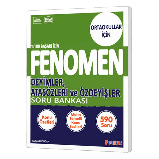 Fenomen Okul Yayınları 8.Sınıf Deyimler,Atasözleri ve Özdeyişler Soru Bankası