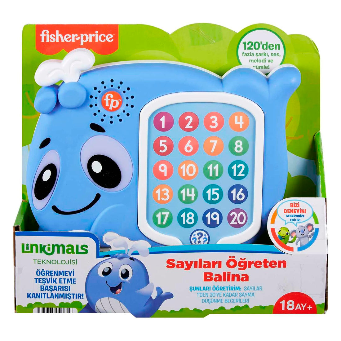 Fisher-Price Linkimals - Sayı Sayan Balina HJR72