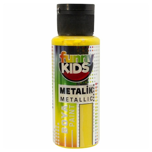 Funny Kids Sarı 070 Cc Metalik Boya - Sanatsal Hobi ve Dekorasyon Boyası
