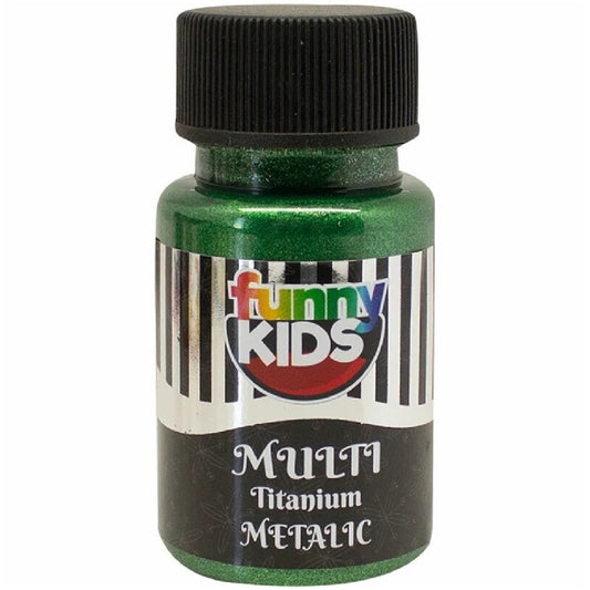 Funny Kids Yeşil 050 Cc Titanyum Metalik Boya - Sanatsal Hobi ve Efekt Boyası
